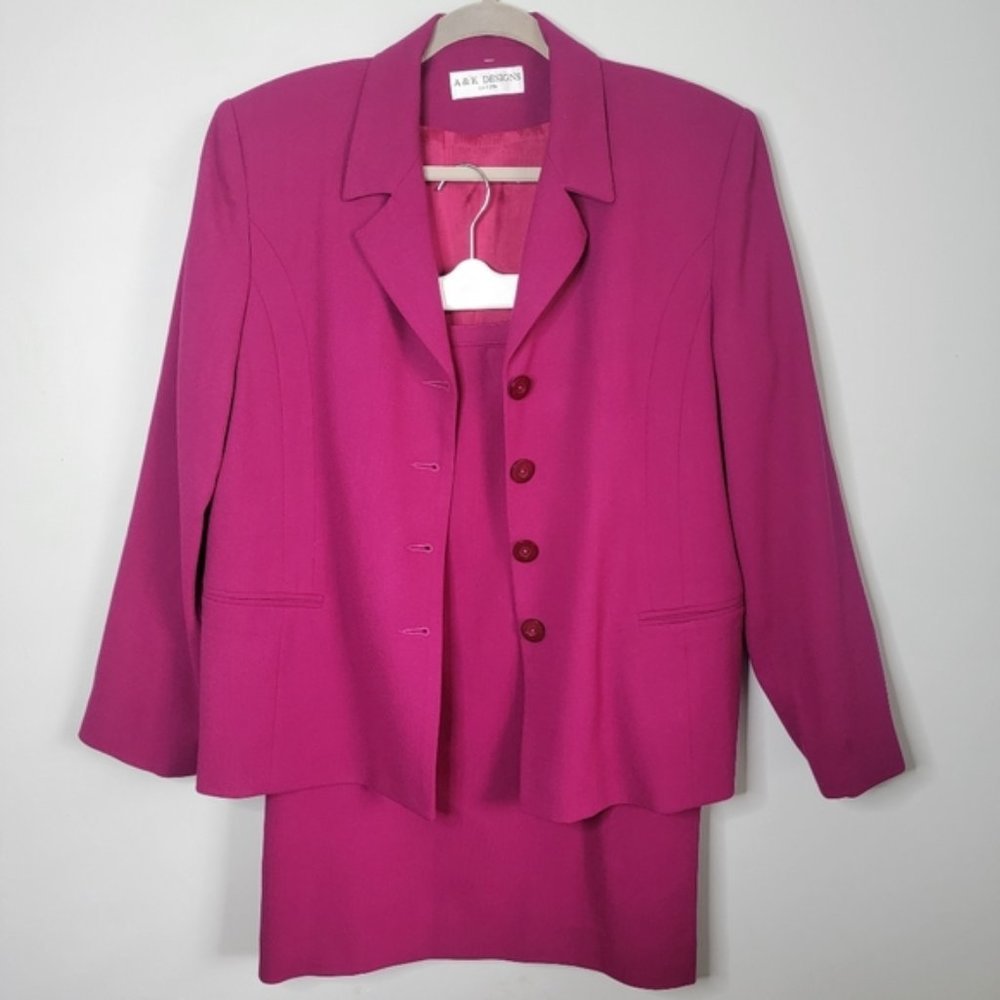 A & K XL Designs 2 Piece Wool Skirt Set (14)